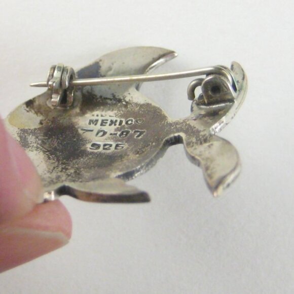 Vintage Mexican Sterling Silver Abalone Tropical Fish Brooch Pin Mexico 925 - Picture 5 of 5